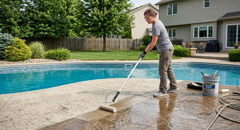 Pool Patio Sealing in Renton, WA